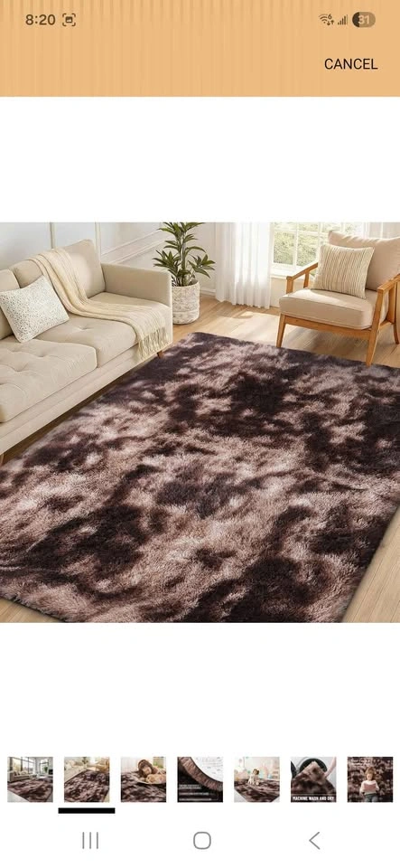 8x10 Shaggy Brown Dyed Area Rug - photo 2
