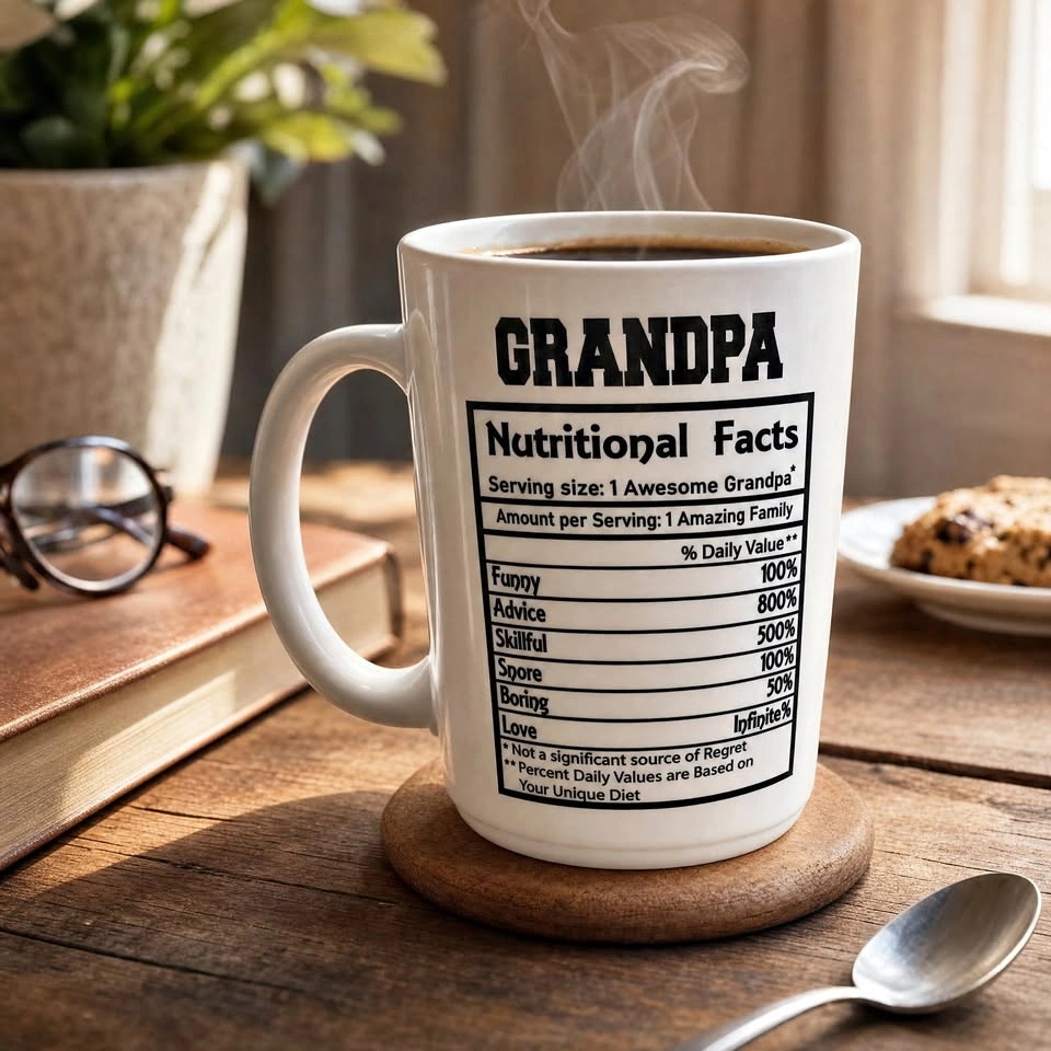 Mug - Grandpa - 15 oz pearl coated - with gift box - dishwasher
