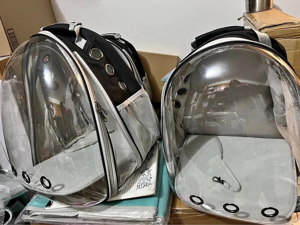 2 Clear Pet Carrier Backpacks - $15 each