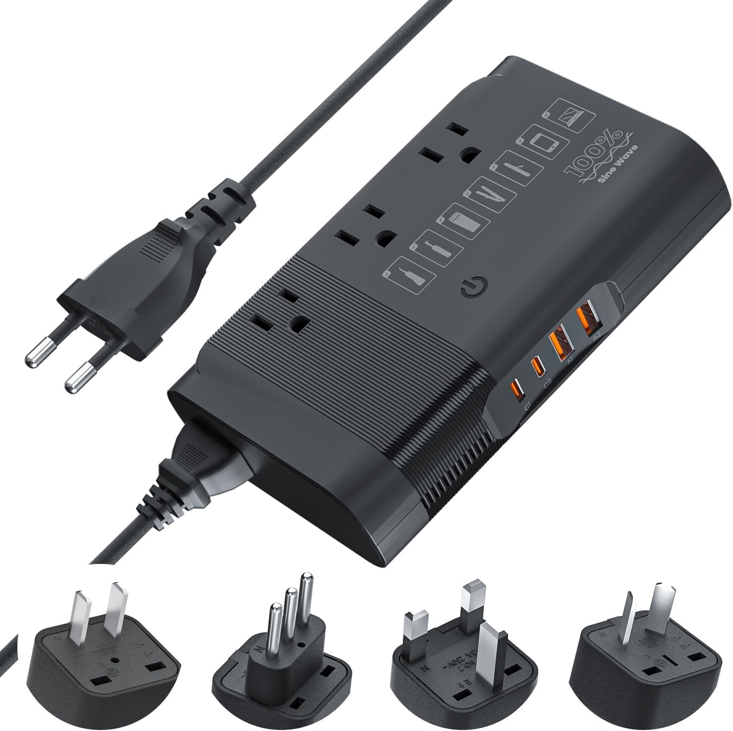 220V to 110V Converter 350 Watt Universal Travel Adapter