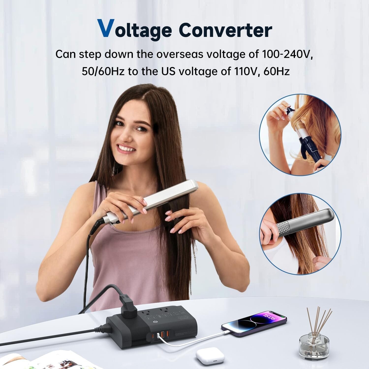 220V to 110V Converter 350 Watt Universal Travel Adapter - photo 5