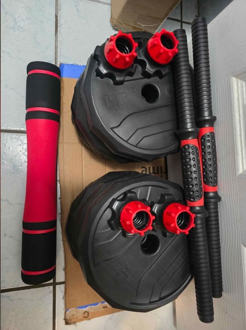 Adjustable Dumbbells 56LB Weight Set w/ Connector
