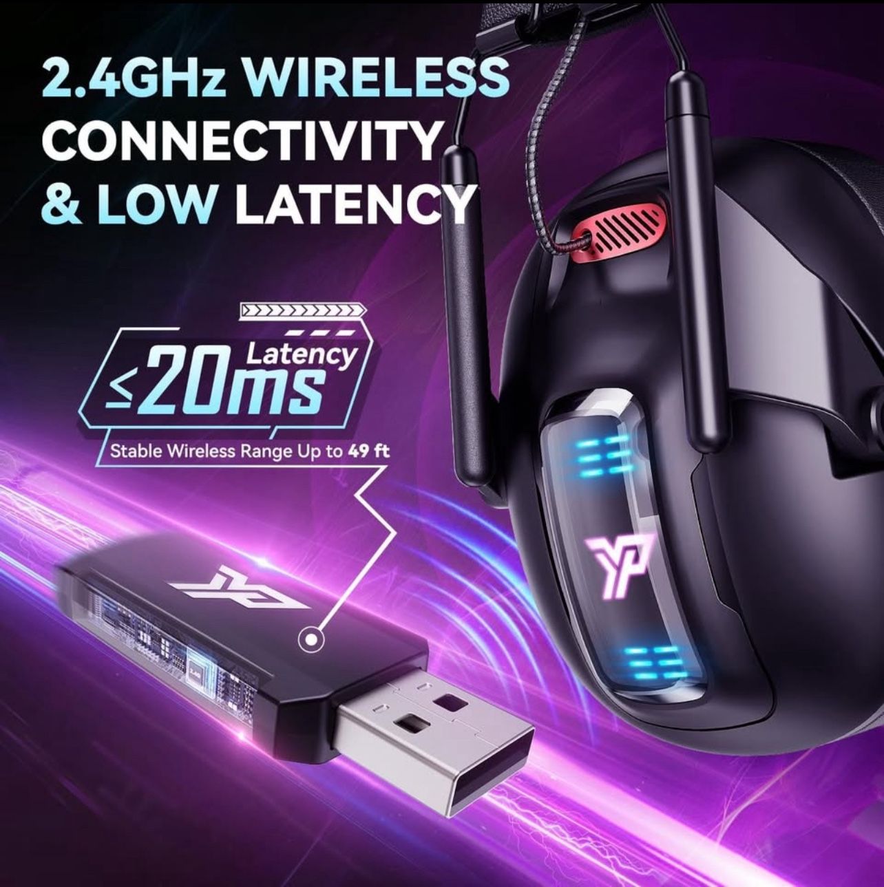 Wireless Gaming Headset for PS5, PS4, PC - photo 2