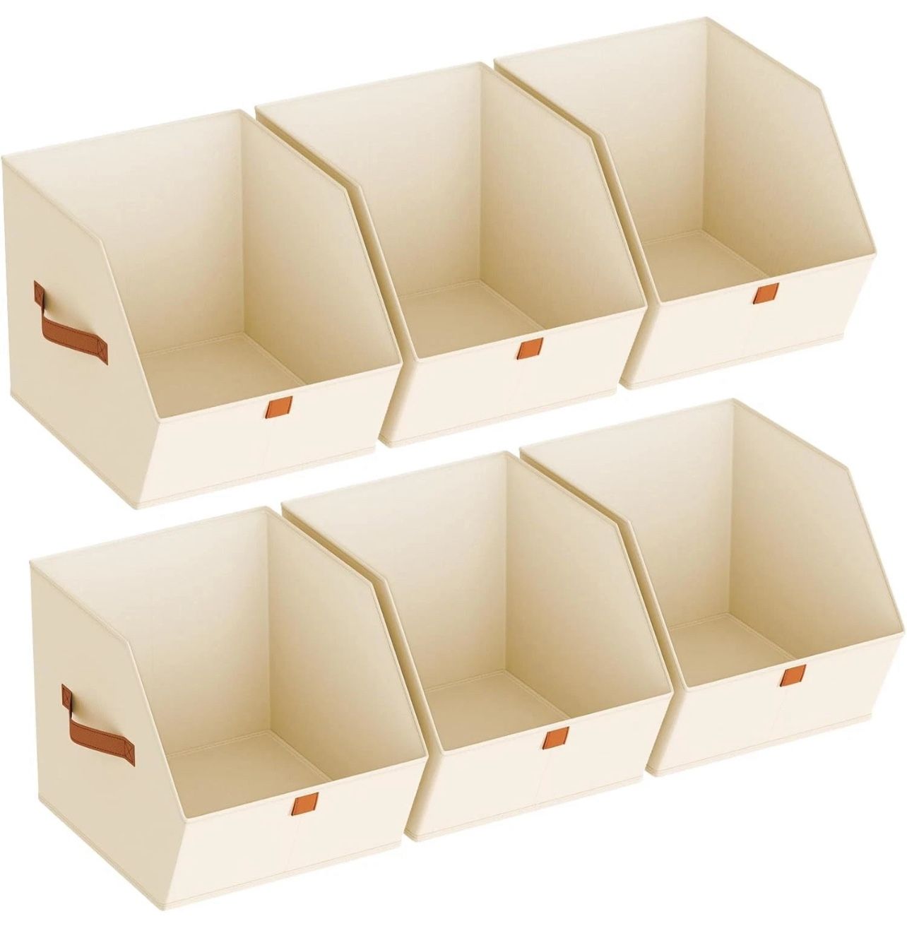 6 Pack Fabric Closet Storage Cubes - Beige