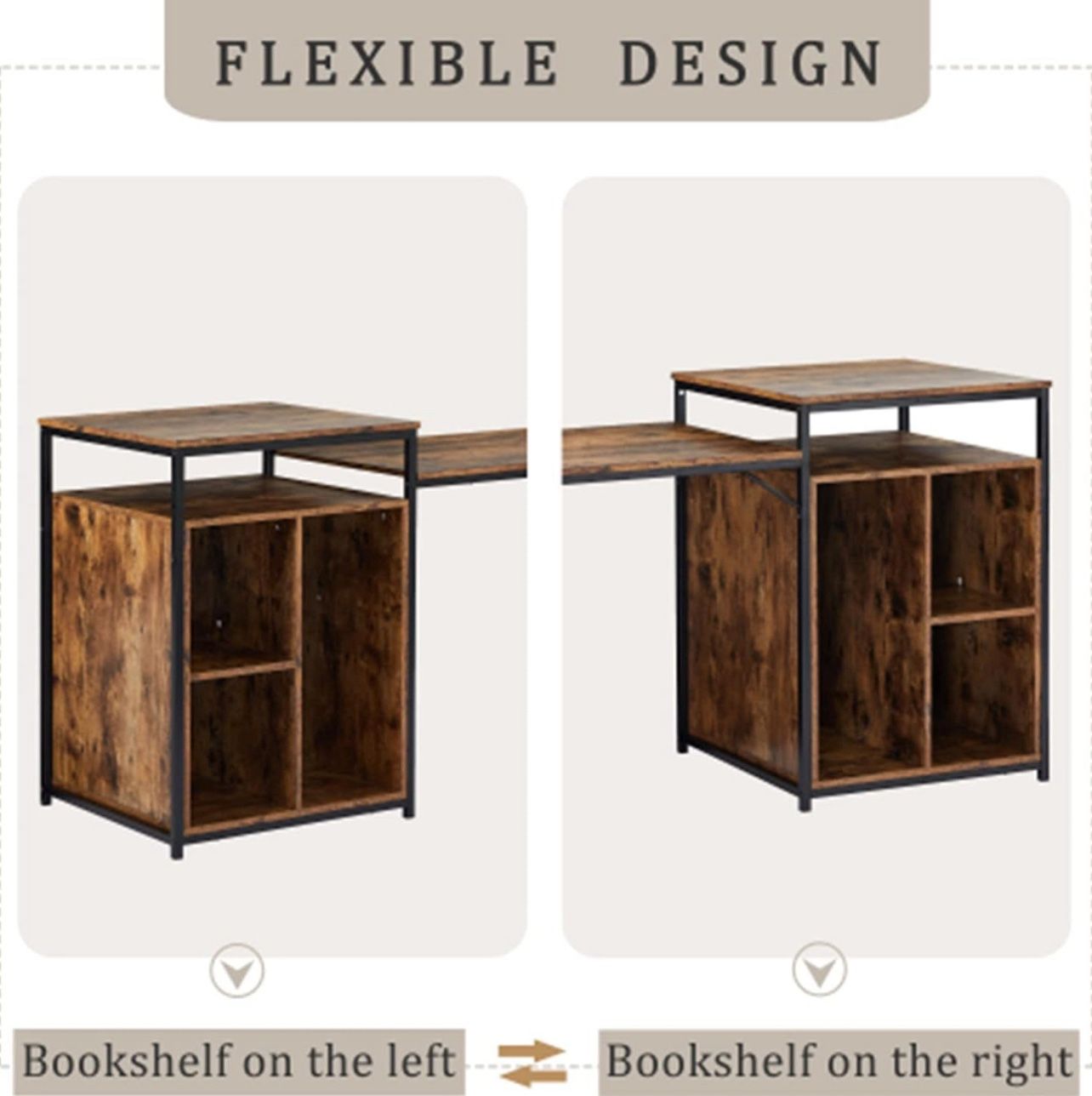 Sturdy Home Office Desk with Shelves - photo 5
