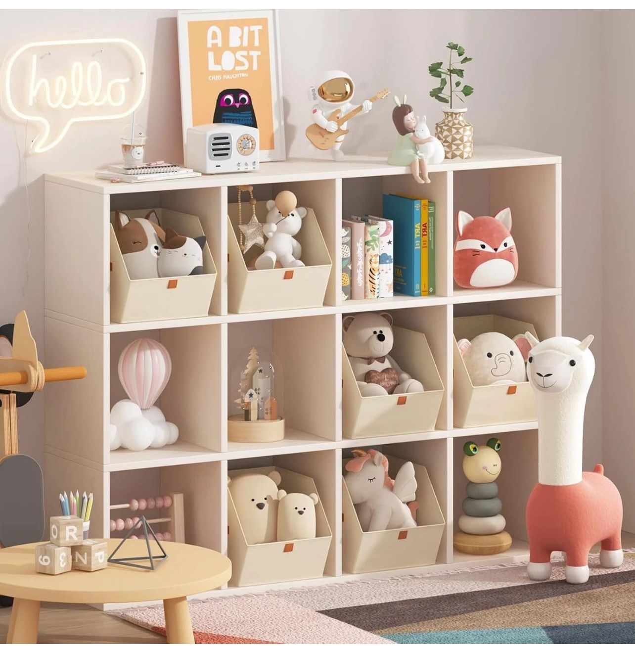 6 Pack Fabric Storage Cubes - Beige - photo 2