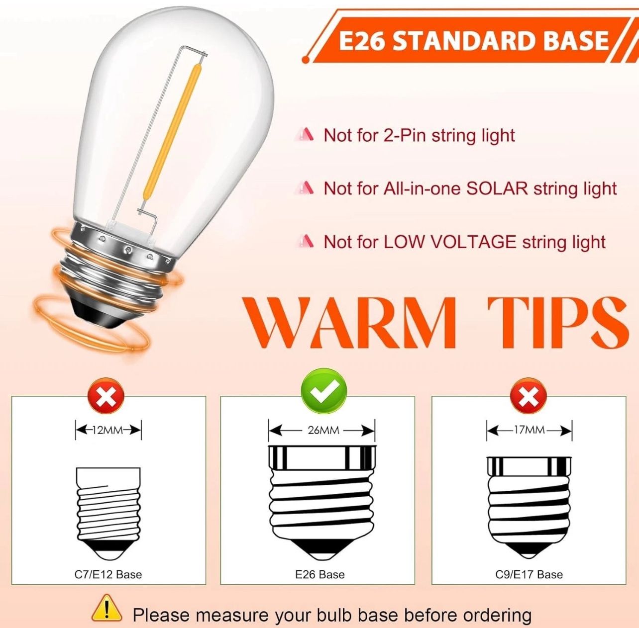 36 Pack S14 LED Bulbs for Outdoor String Lights - photo 5