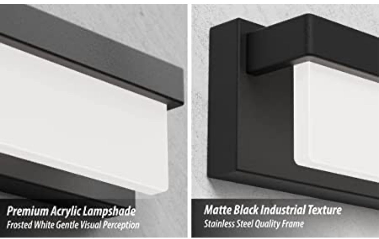 LED Bathroom Vanity Light - 16.5" Black Matte - photo 4