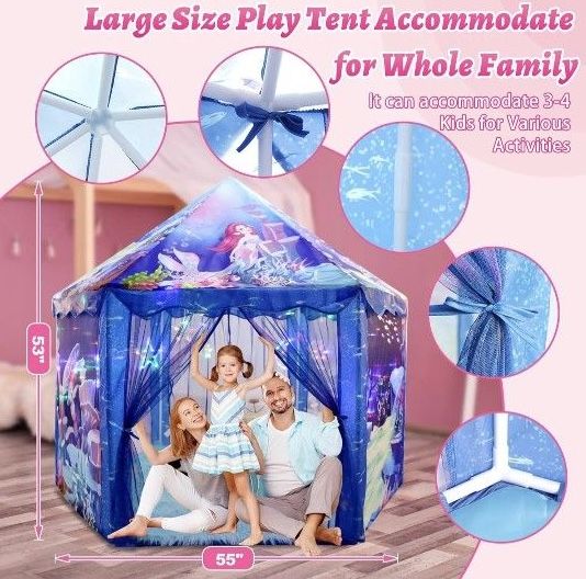Princess Tent for Girls - Large Mermaid Playhouse