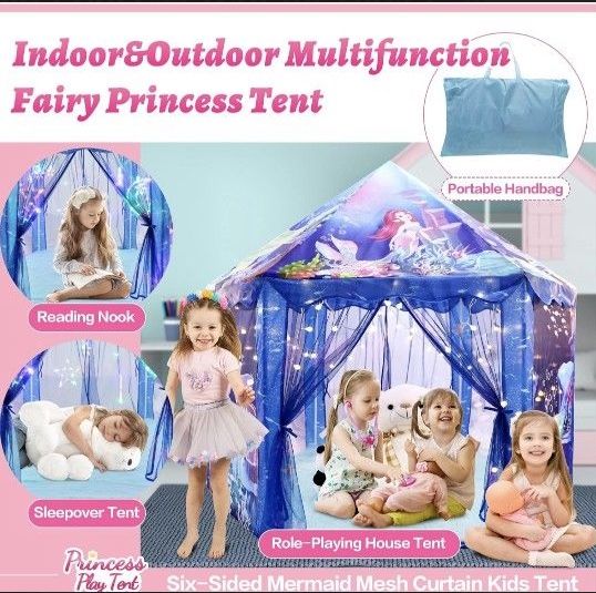 Princess Tent for Girls - Large Mermaid Playhouse - photo 4