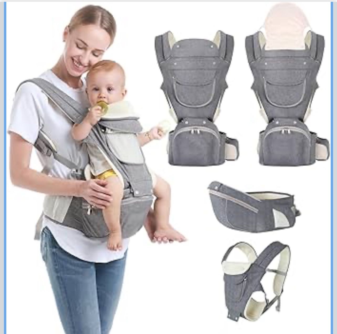 6-in-1 Baby Carrier (Newborn to Toddler, 7-50lbs)