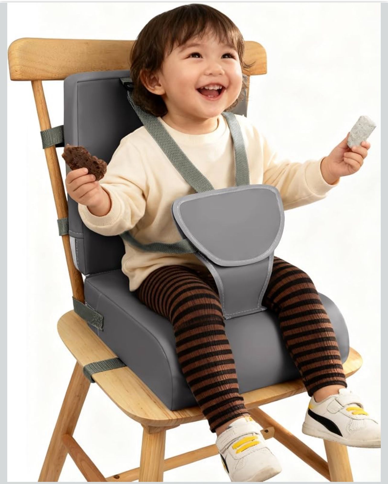 Toddler Booster Seat for Kitchen Chair - Portable & Adjustable