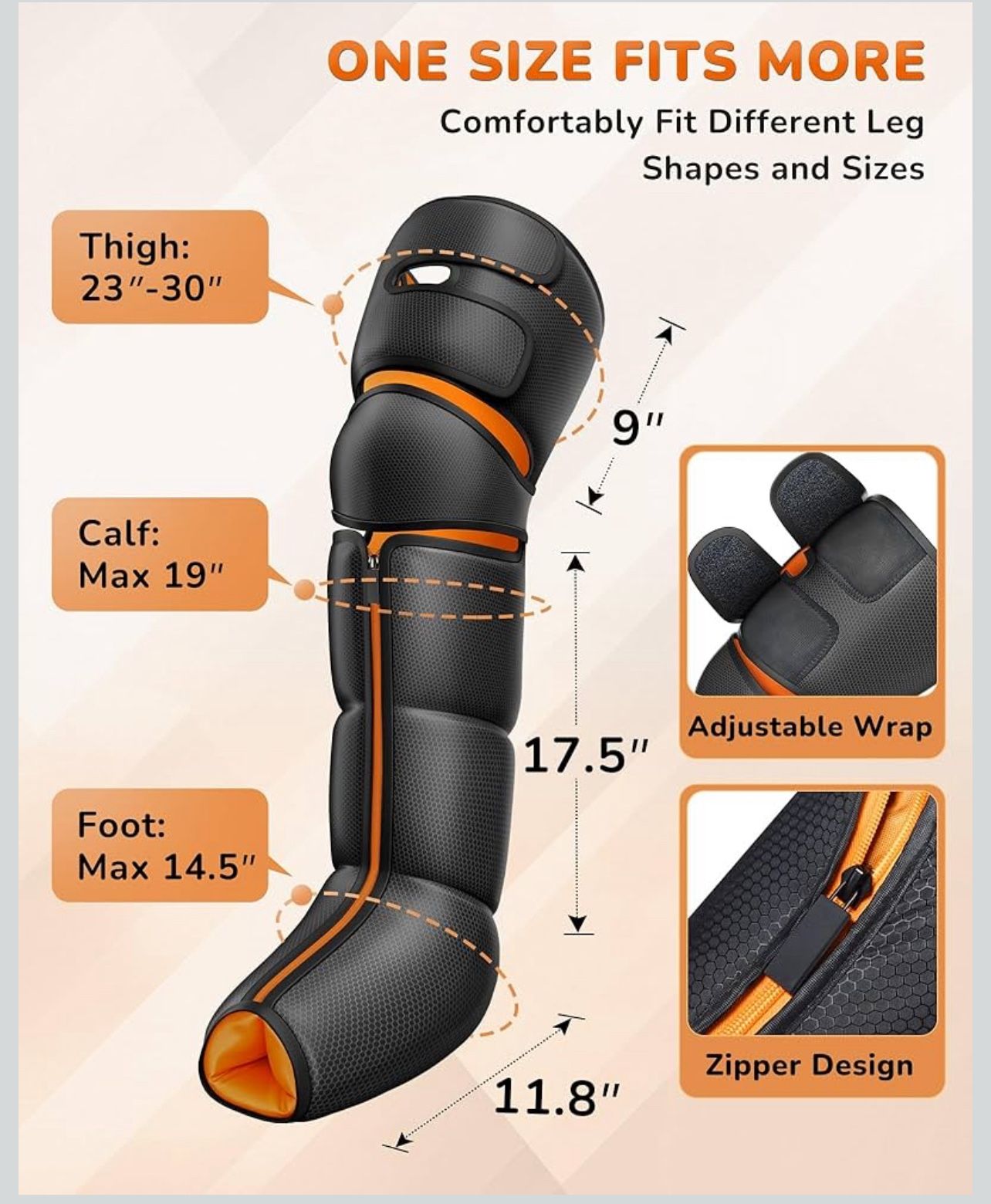Leg Massager with Heat & Compression - photo 4