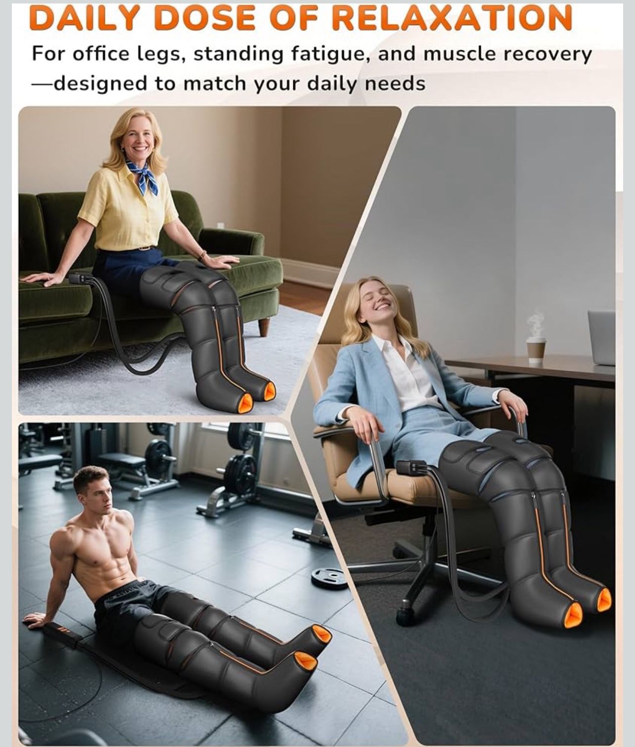 Leg Massager with Heat & Compression - photo 5