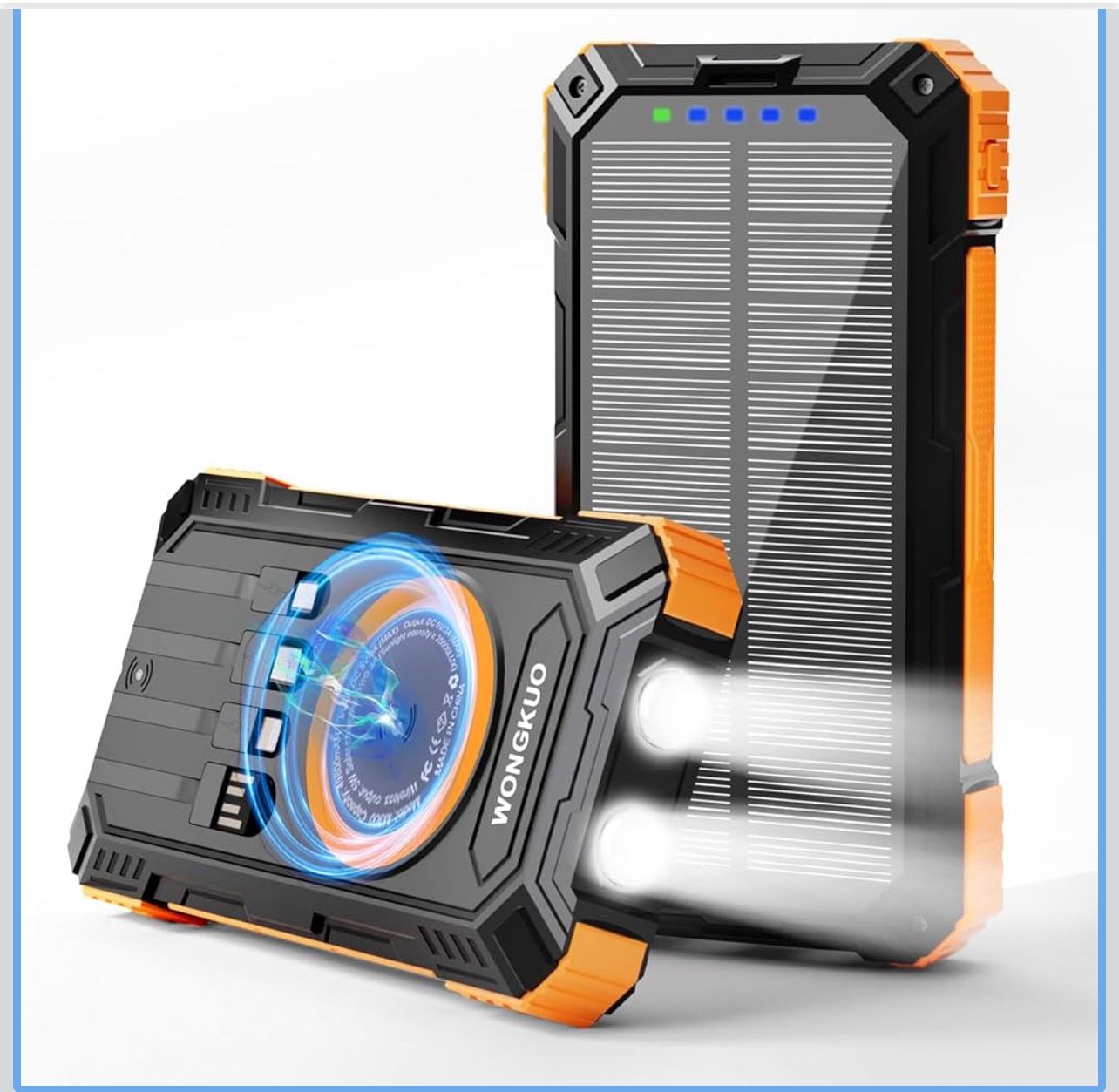 Solar Charger Power Bank - 49800mAh Solar Phone Charger