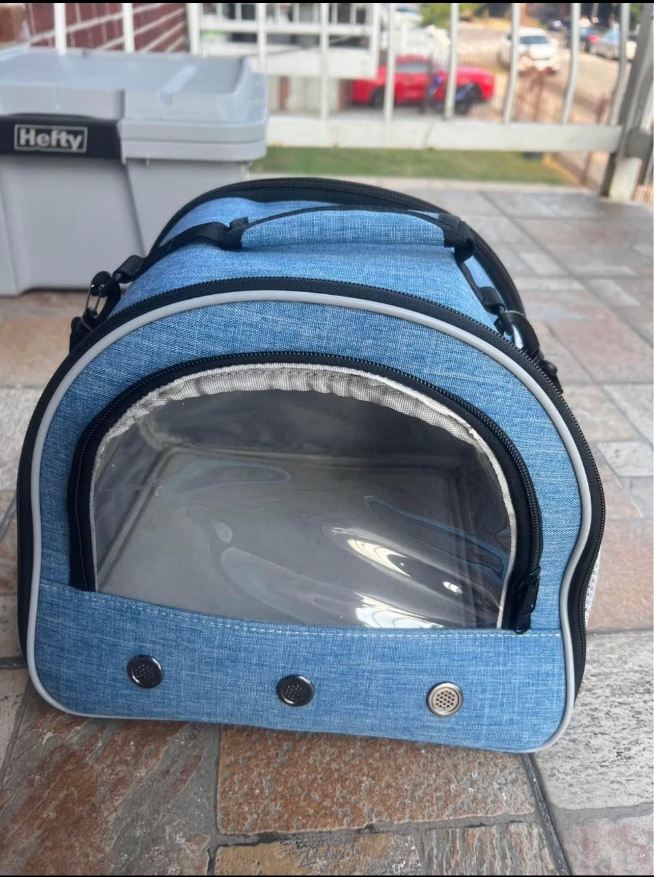 Pet carrier with shoulder strap, small pet carrier 10inchx10inch