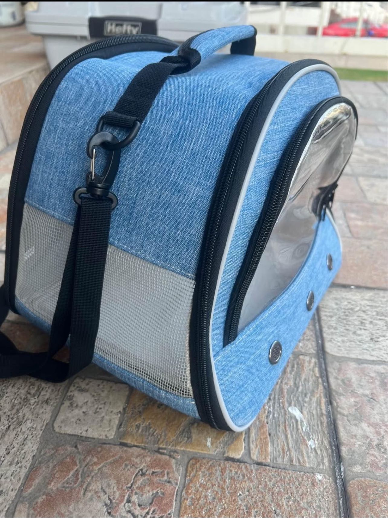 Pet carrier with shoulder strap, small pet carrier 10inchx10inch - photo 2