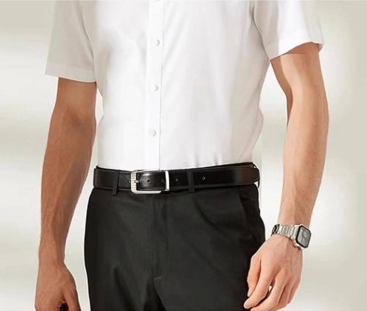 Men's Dress Belt - 1.3" Single Prong Buckle - photo 3