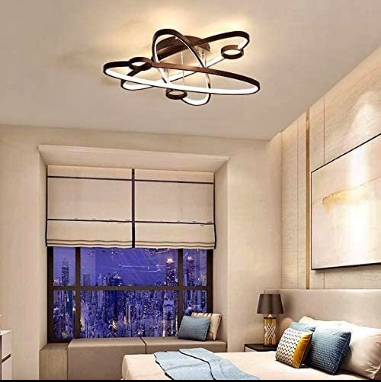 Galaxy Shape LED Ceiling Light Fixture - Coffee Color