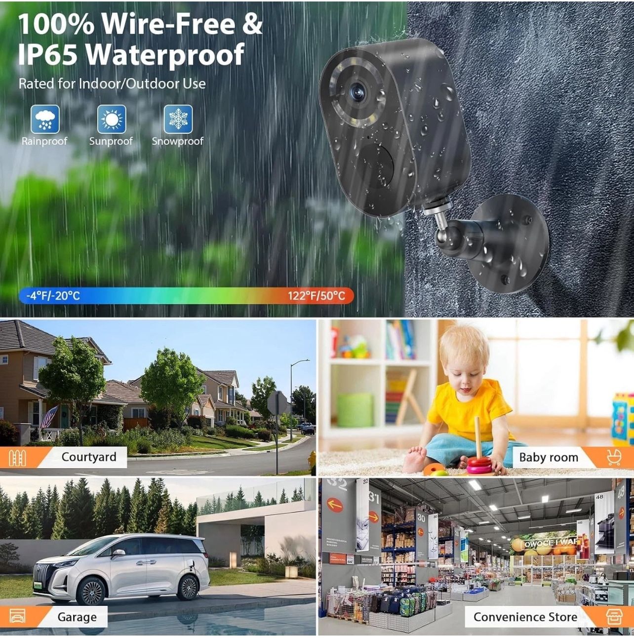 2K Wireless Outdoor Security Cameras - Battery Powered - photo 5
