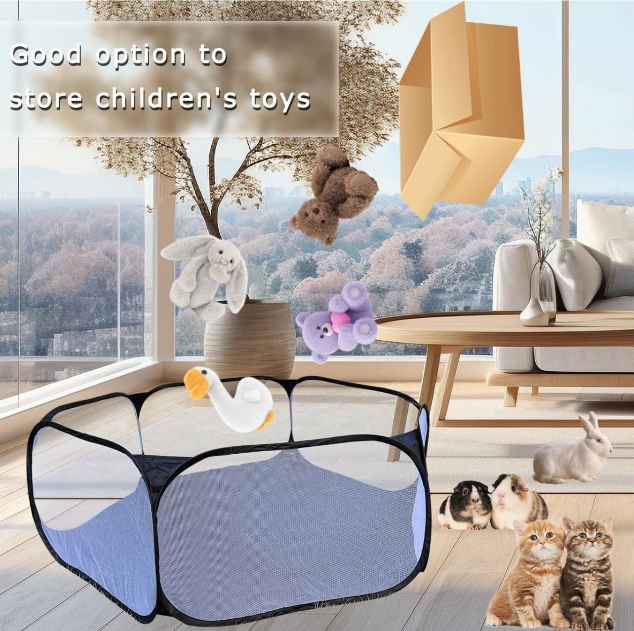 2-Pack Guinea Pig Carrier Backpack & Playpen Set - photo 4