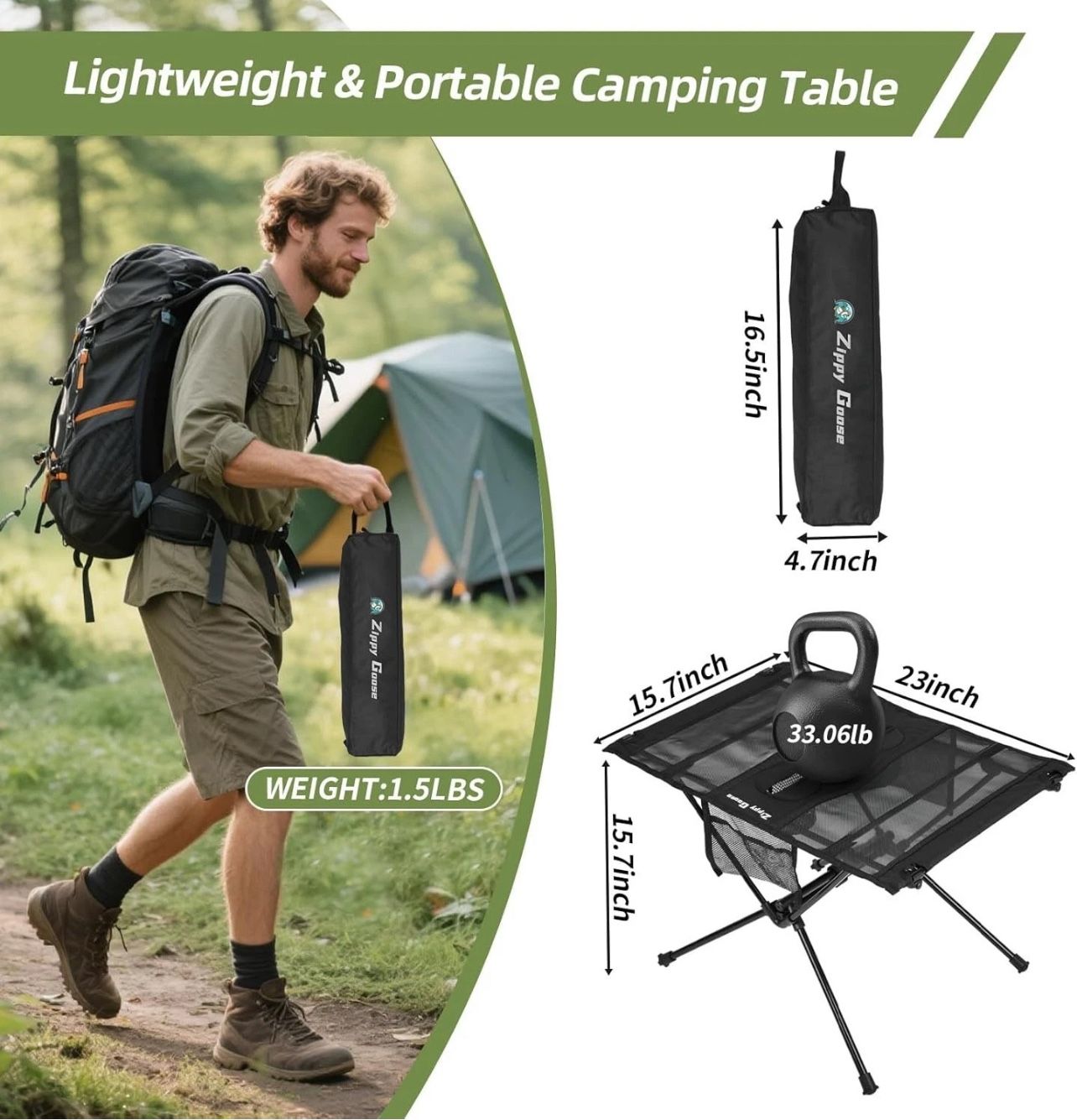 Portable Camping Table with Cup Holders - photo 2