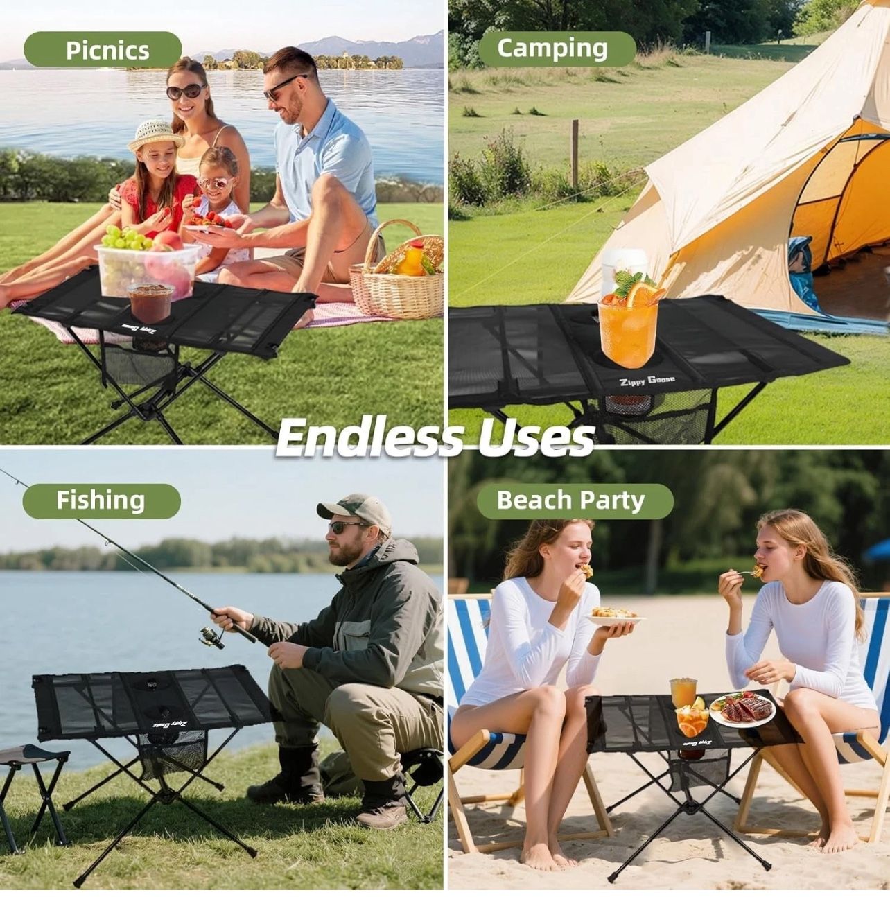 Portable Camping Table with Cup Holders - photo 3