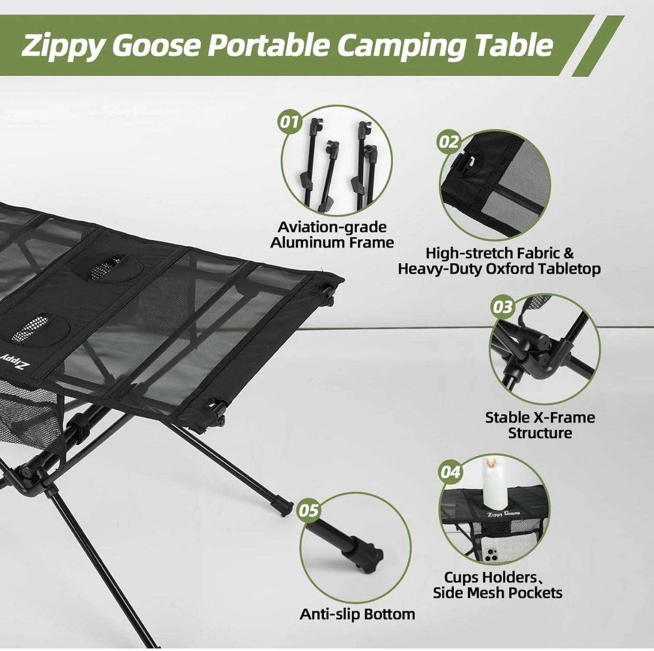 Portable Camping Table with Cup Holders - photo 4