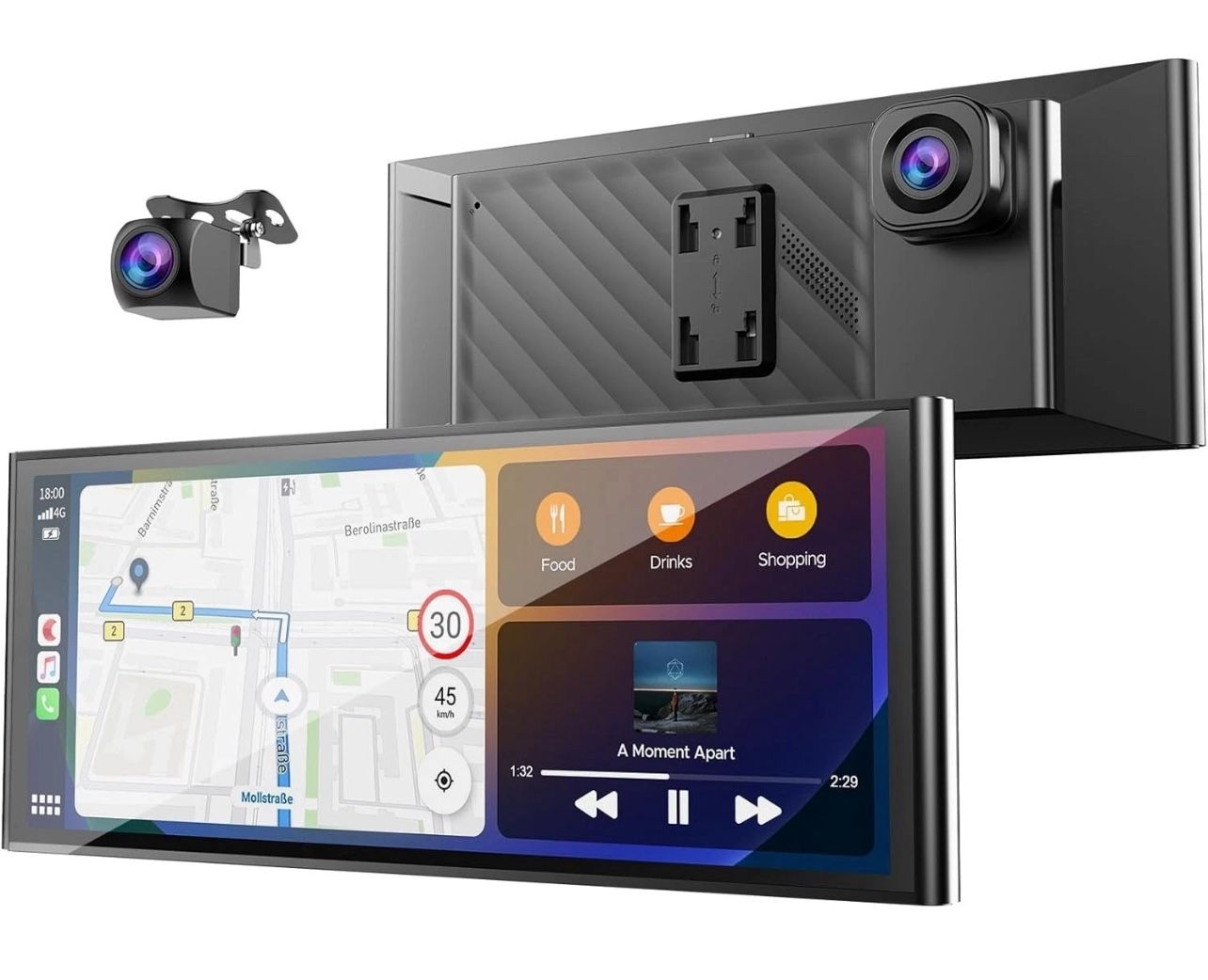 9.26'' Carplay Screen with 4K Dash Cam