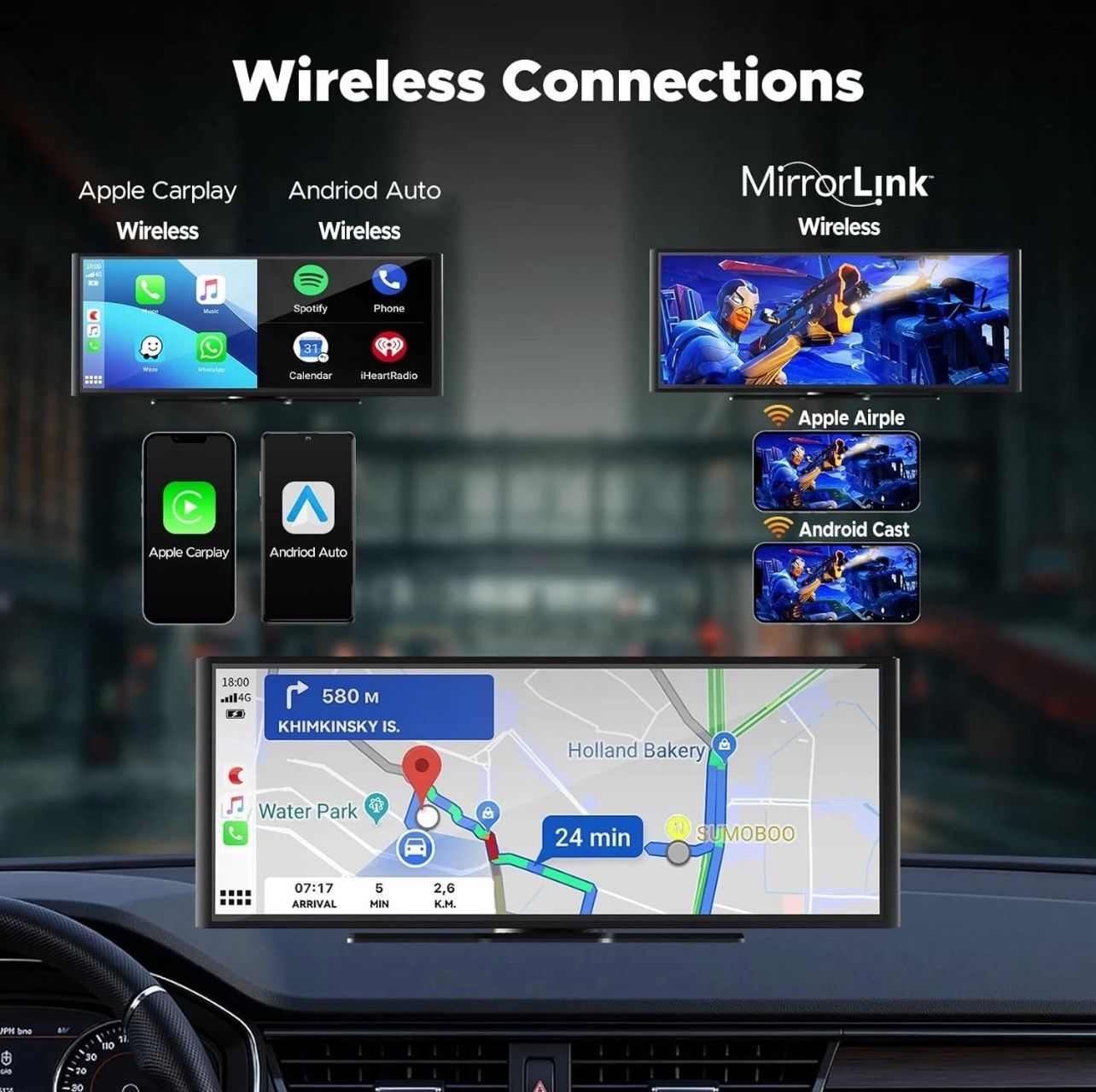 9.26'' Carplay Screen with 4K Dash Cam - photo 4