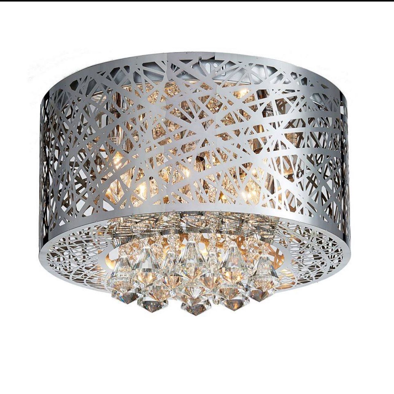 K9 Crystal Raindrop Chandelier Flush Mount LED Ceiling Light