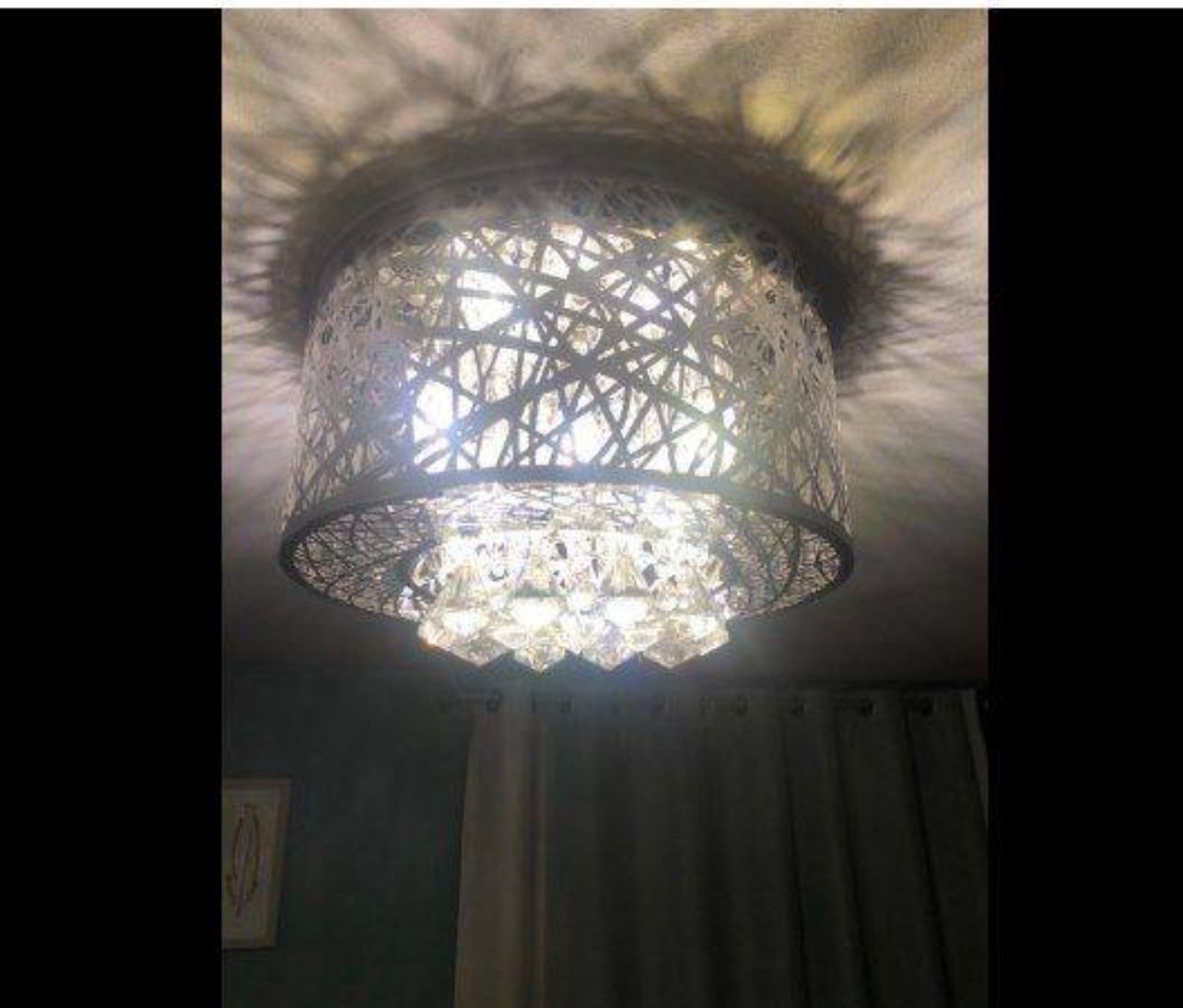 K9 Crystal Raindrop Chandelier Flush Mount LED Ceiling Light - photo 3