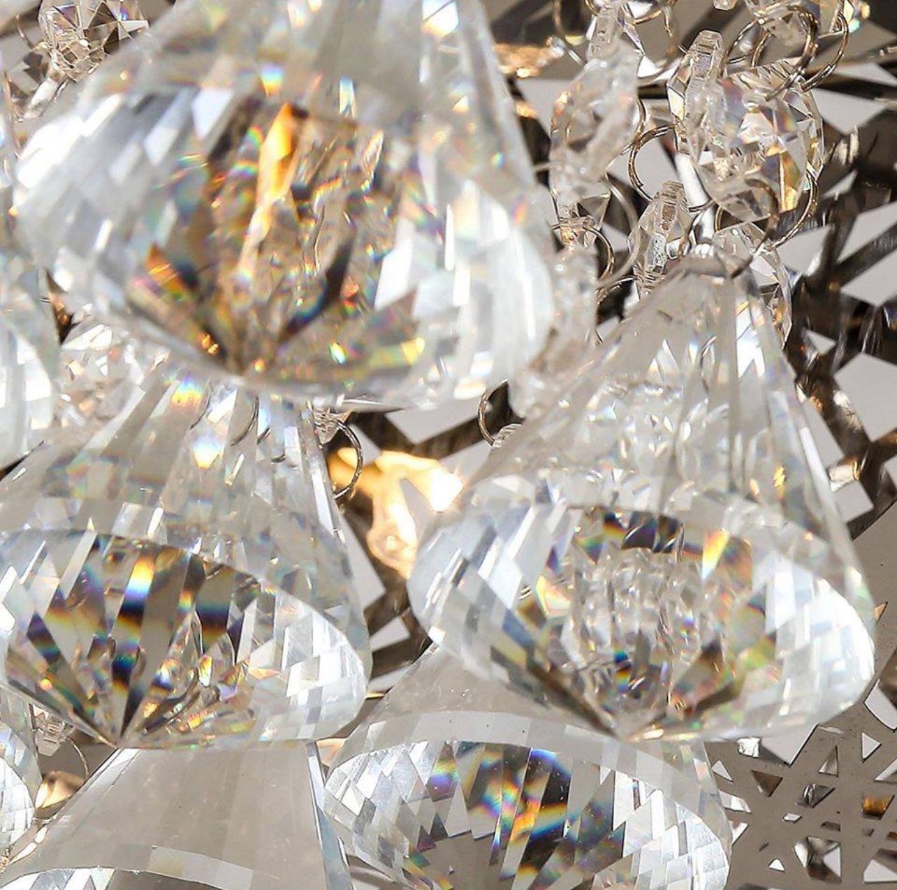 K9 Crystal Raindrop Chandelier Flush Mount LED Ceiling Light - photo 5