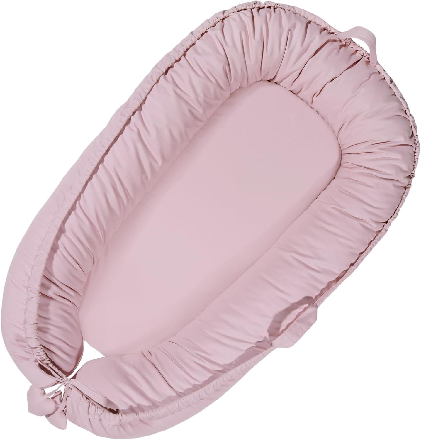 Baby Lounger for Newborn 0-24 Months - Soft Breathable Cotton