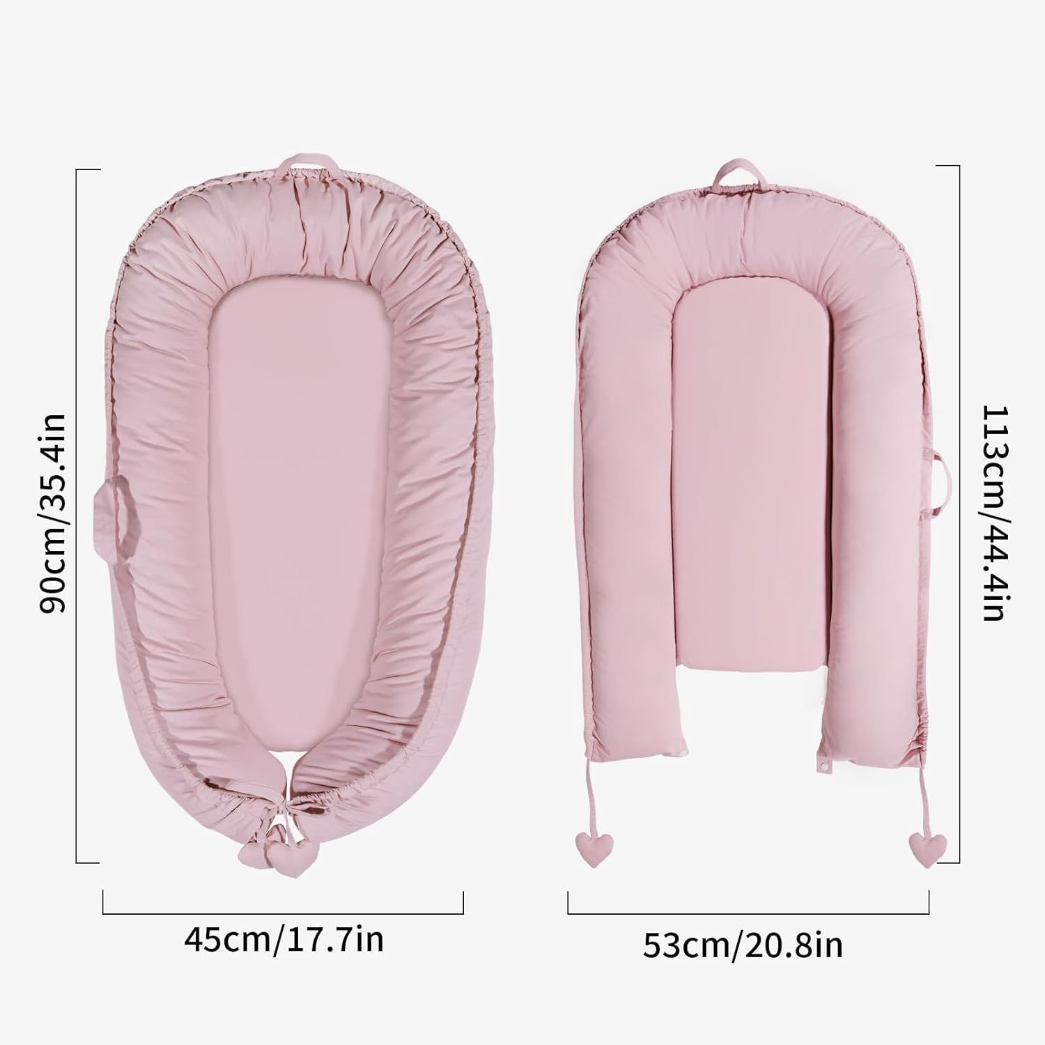 Baby Lounger for Newborn 0-24 Months - Soft Breathable Cotton - photo 2