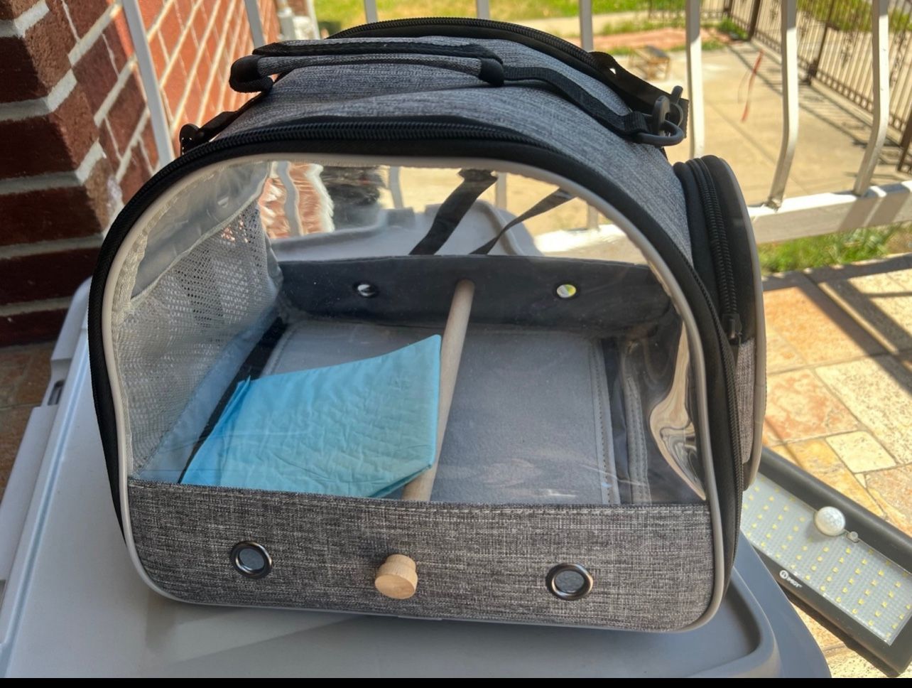 Pet Carrier Backpack for Bird with Stand