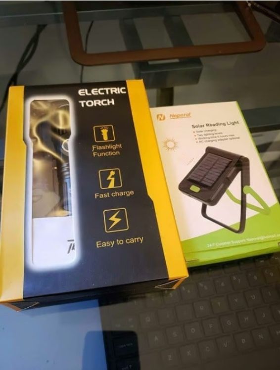 Rechargeable LED Flashlight - Waterproof, Solar/USB Powered