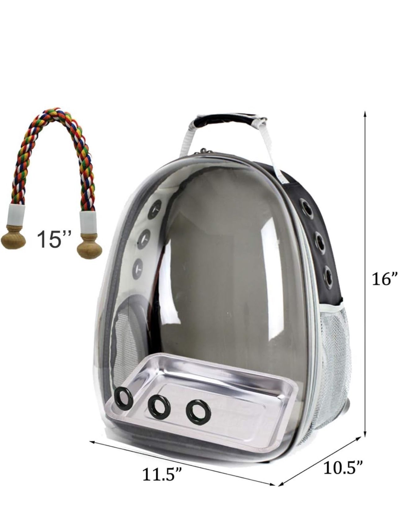 Pet Carrier Backpack 11.5x10.5x16 inch Used Like New - photo 4