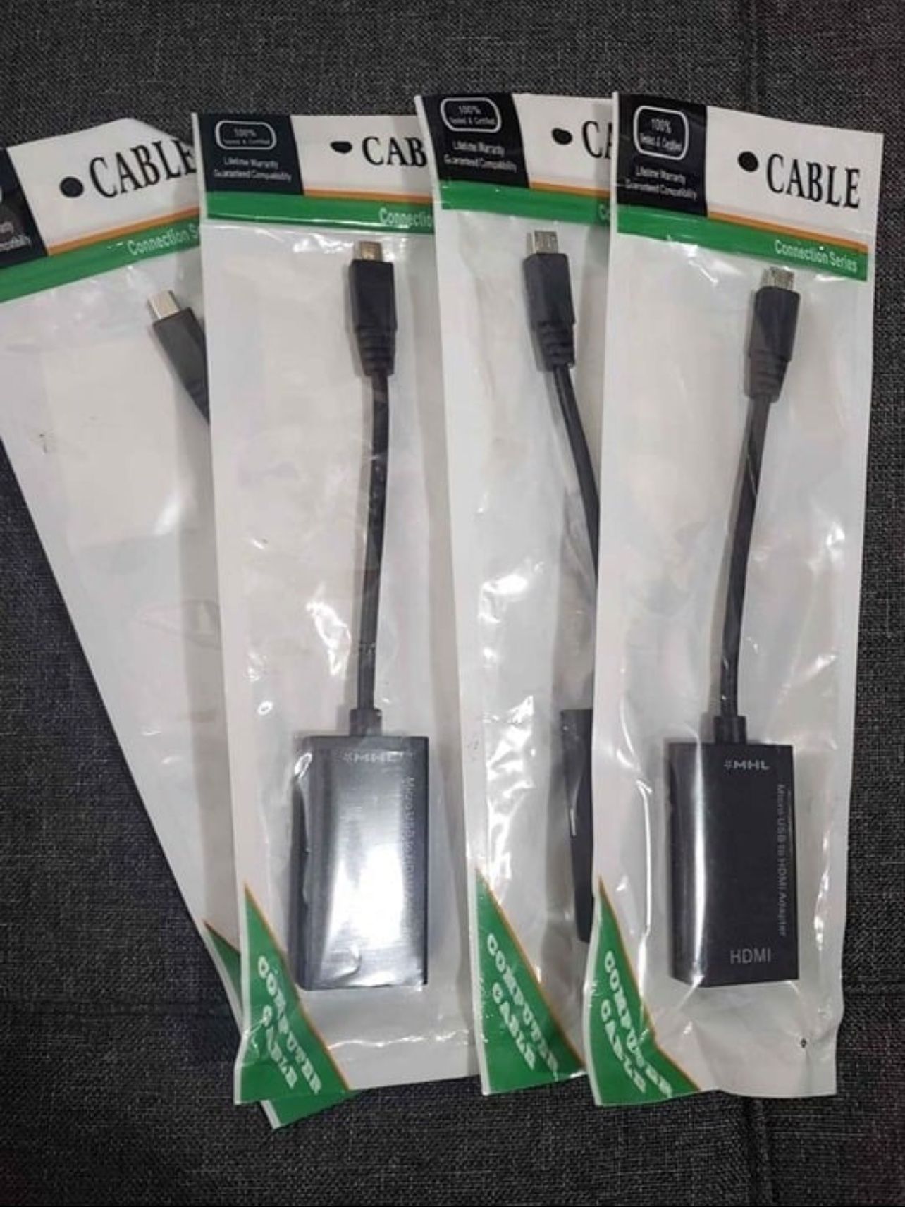 4-Pack Micro USB to HDMI Adapters