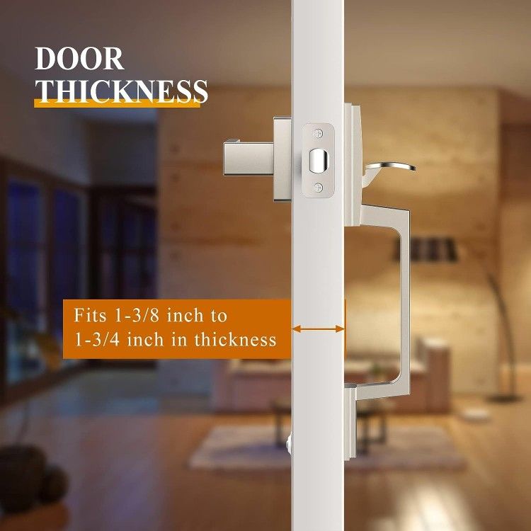 Front Entry Door Handle Set - Black - photo 4