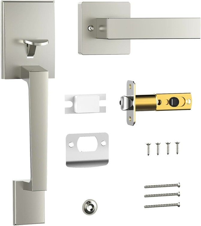 Front Entry Door Handle Set - Black - photo 5