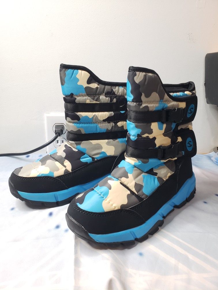 Boys Winter Boots Waterproof Slip Resistant Size 5.5 - photo 2