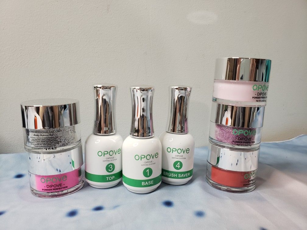 Nail dipping powder Set 5 colors used like new