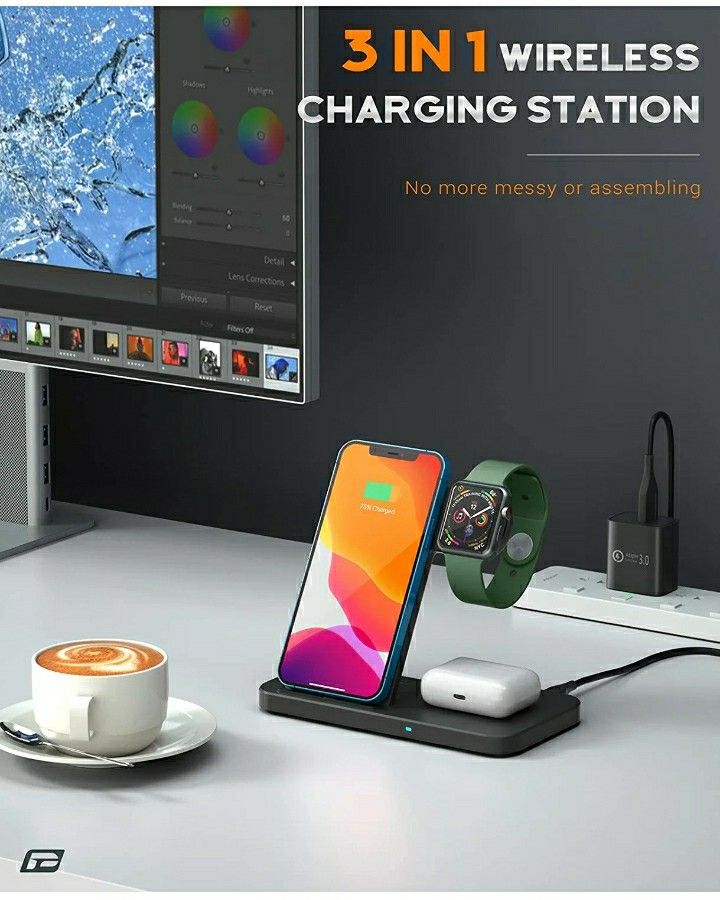 PAUCHY 3-in-1 Fast Wireless Charger - photo 2