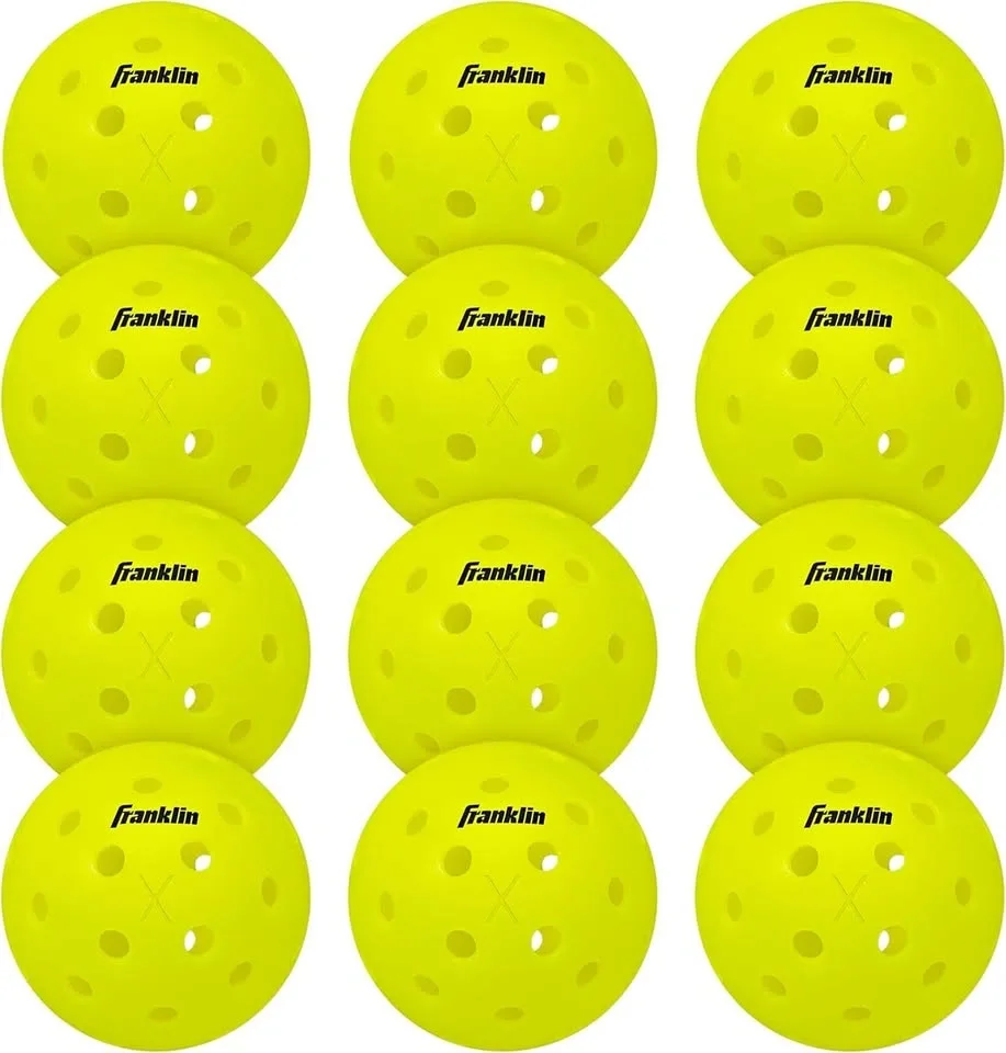 Franklin Sports Outdoor Pickleballs - X-40 Pickleball Balls - 12