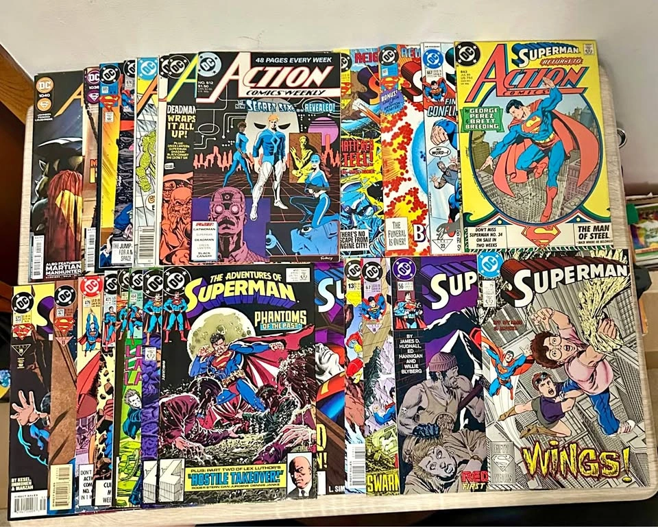 Huge Lot Of Vintage DC Comics Superman Action Comics