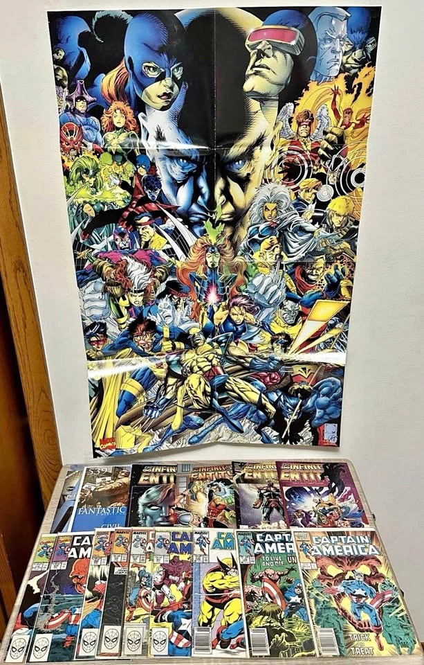 Marvel Comics Lot + X-Men Poster