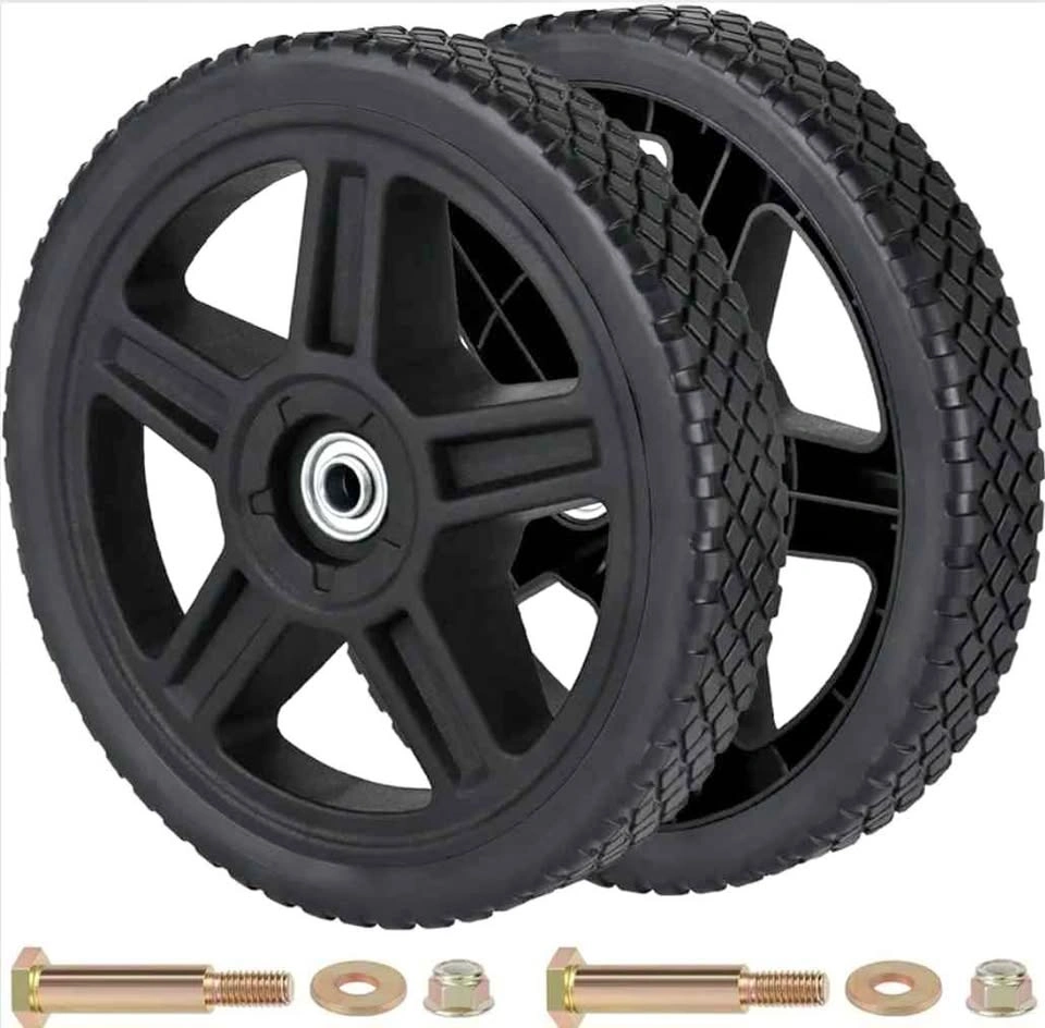 10" Wheels, Bolts and Lock Nuts - 2 Pack - New