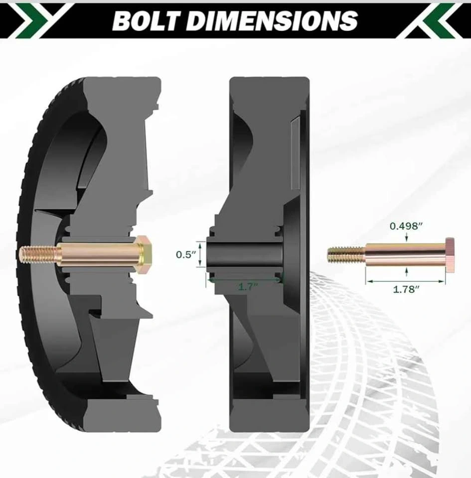 10" Wheels, Bolts and Lock Nuts - 2 Pack - New - photo 3