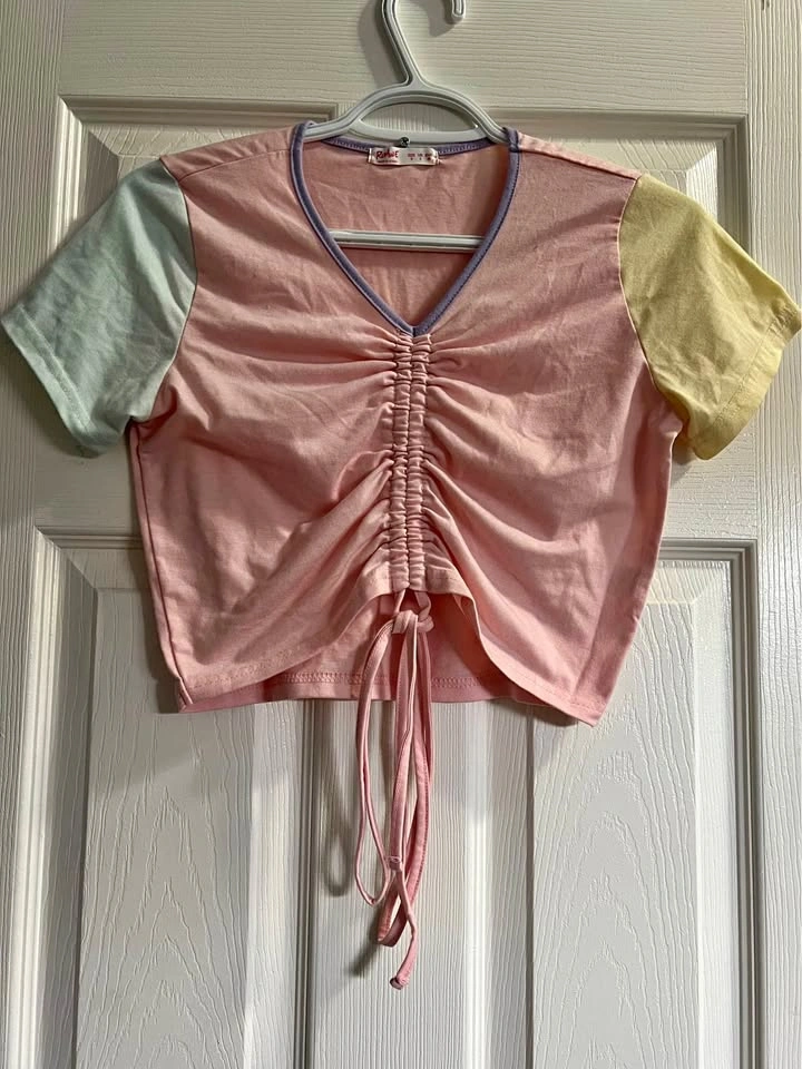 ROMWE Ruched Crop Top
